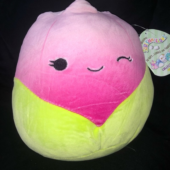8” Squishmallow pink tulip NWT bridgie - Picture 1 of 10